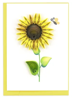 Quilled Sunflower Gift Enclosure Mini Card