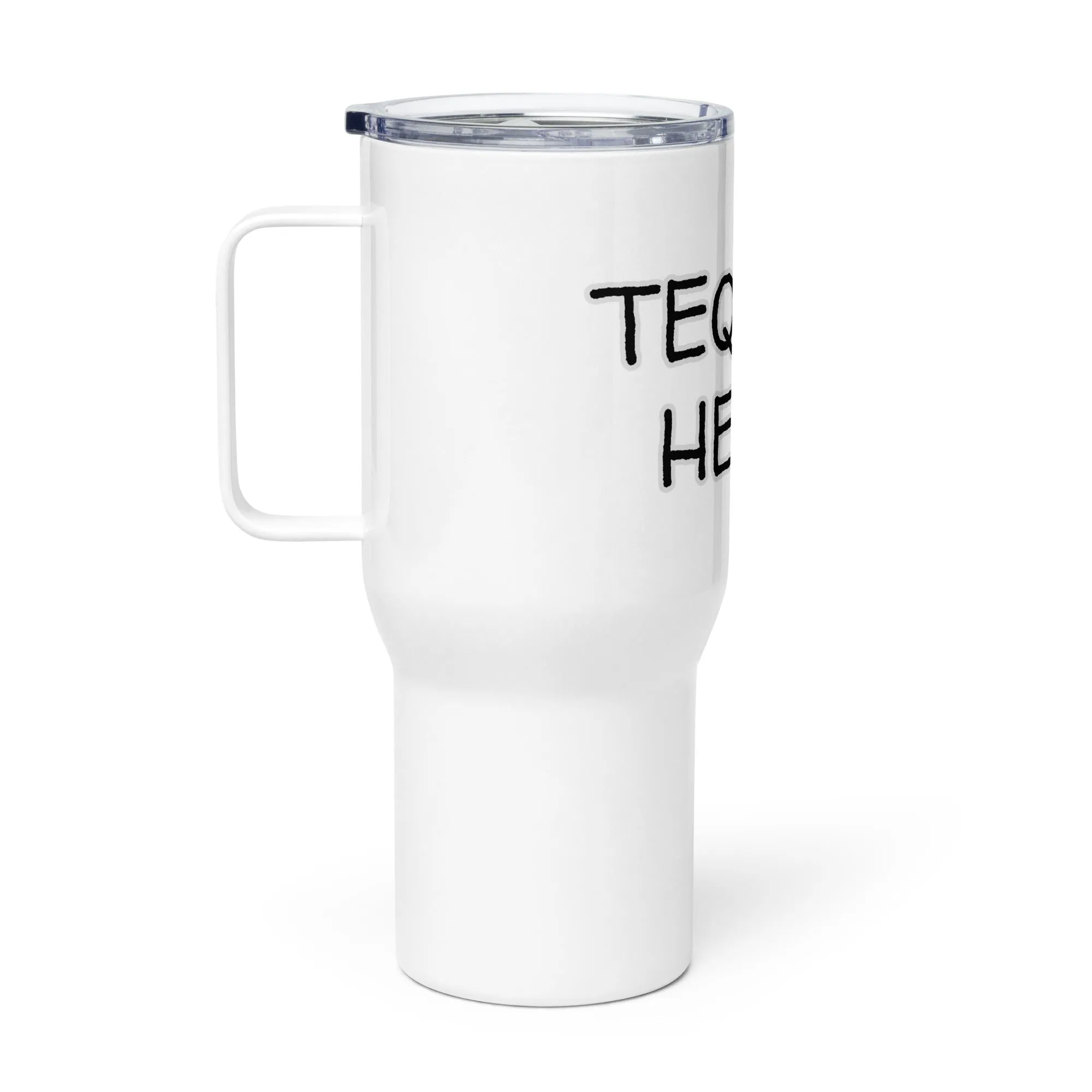 "Tequila Helps" Travel Mug with Handle