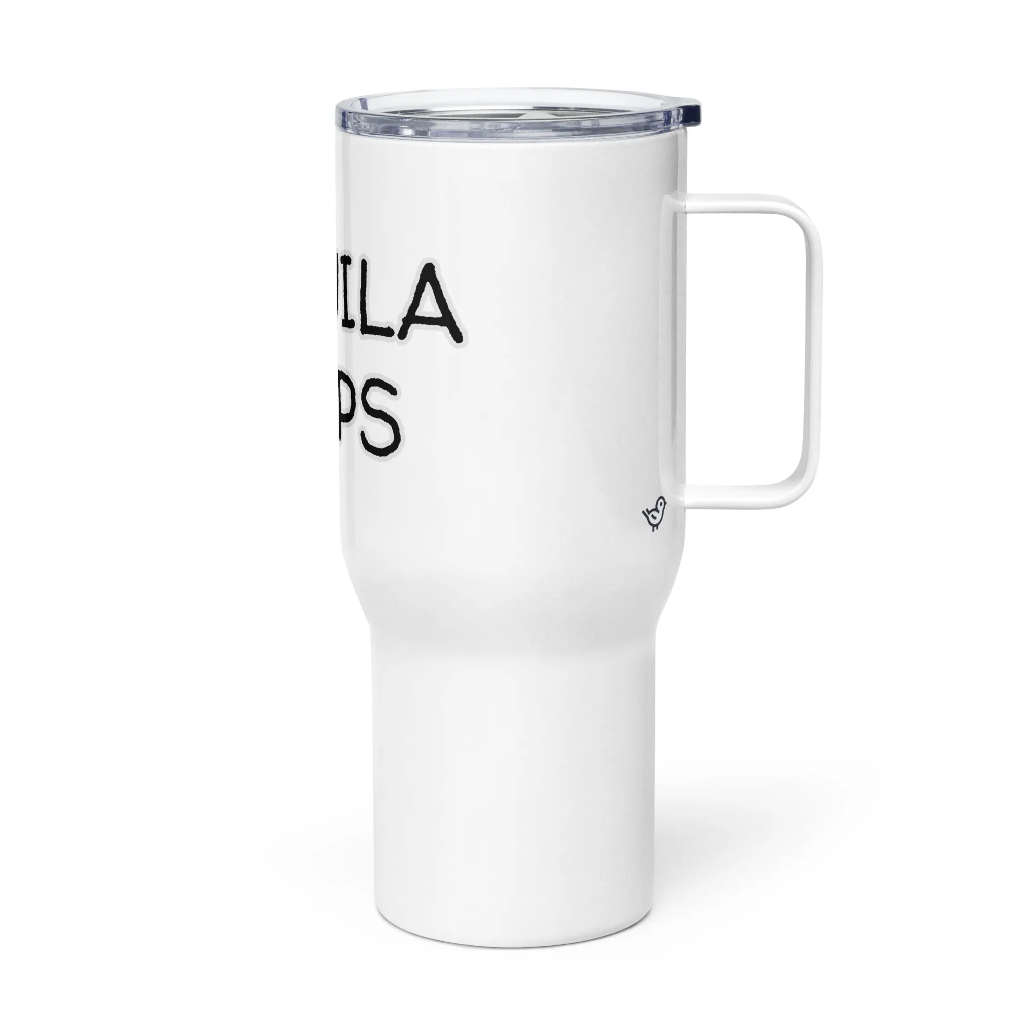 "Tequila Helps" Travel Mug with Handle