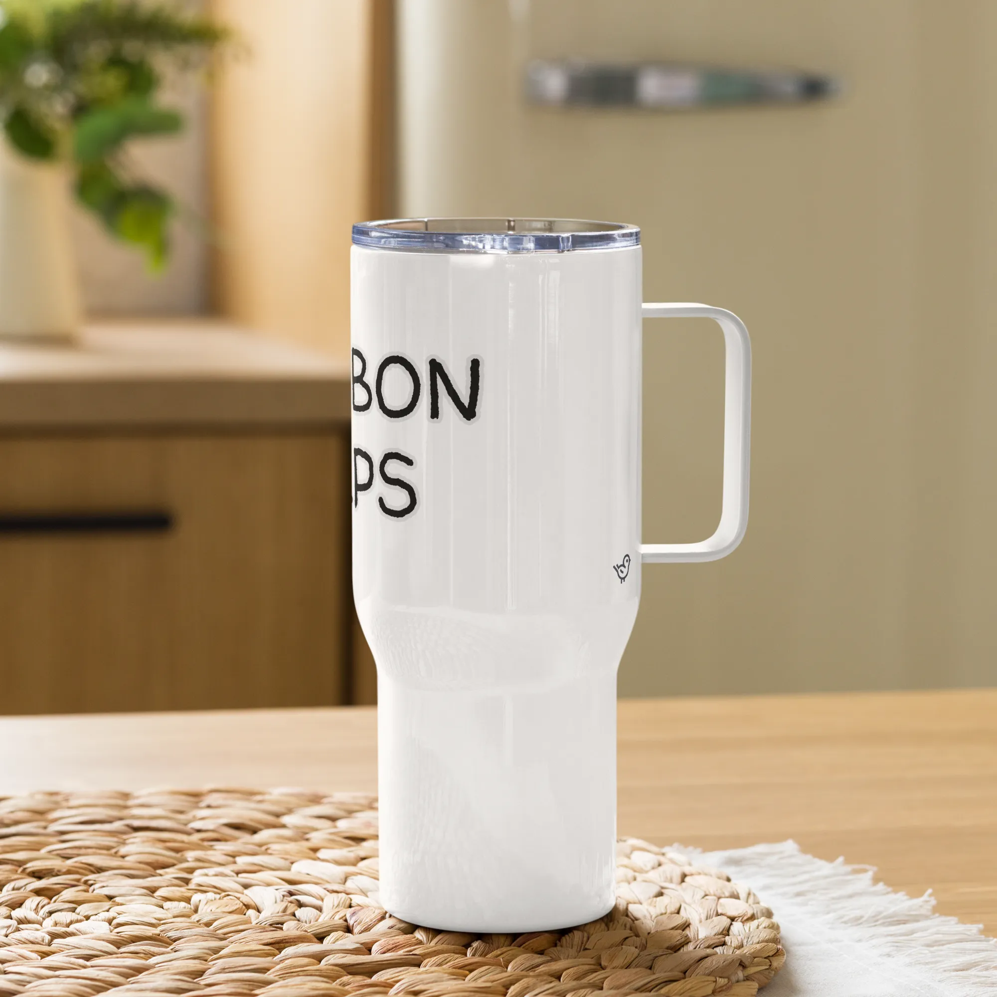 "Tequila Helps" Travel Mug with Handle