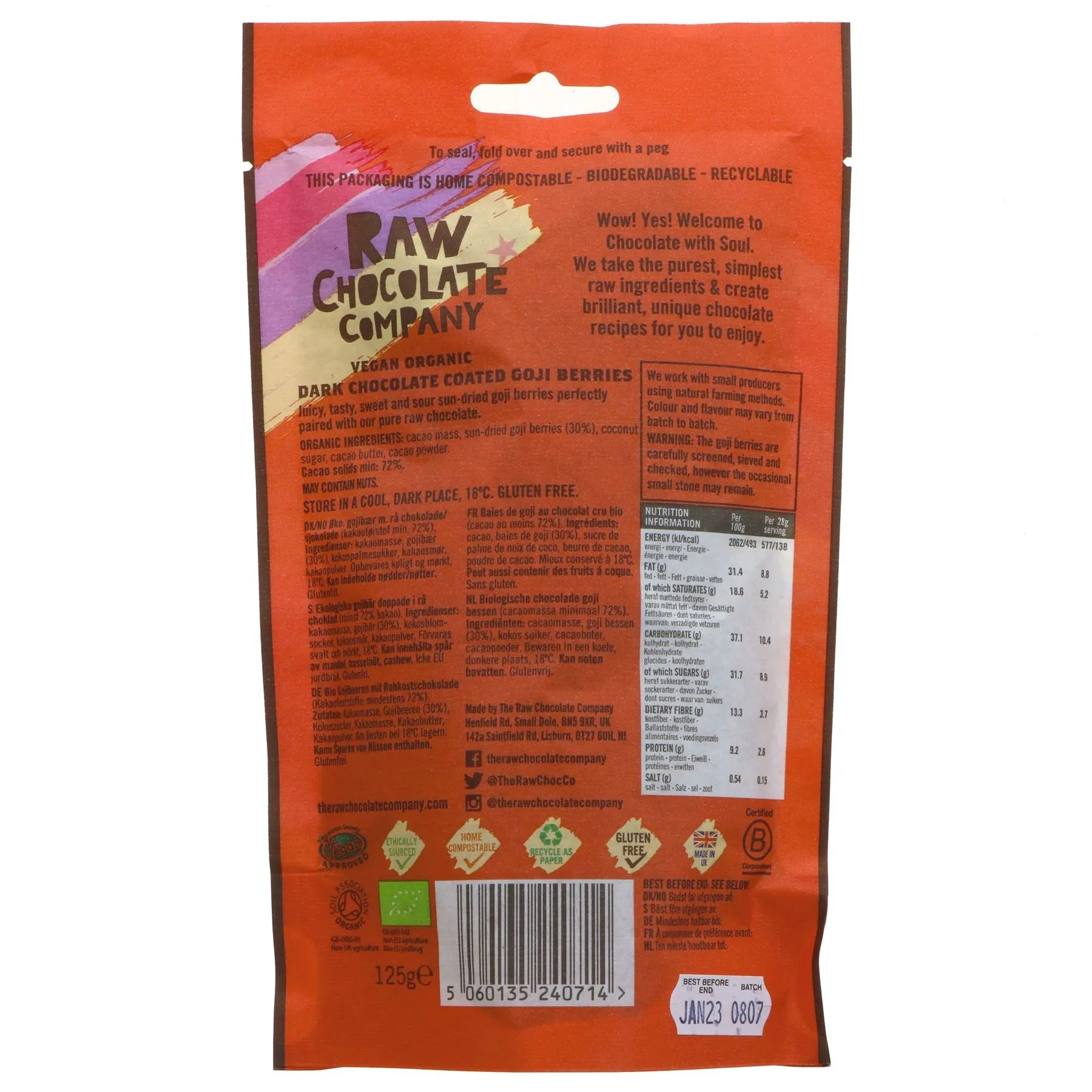 Raw Chocolate Company | Goji Berries | 100G