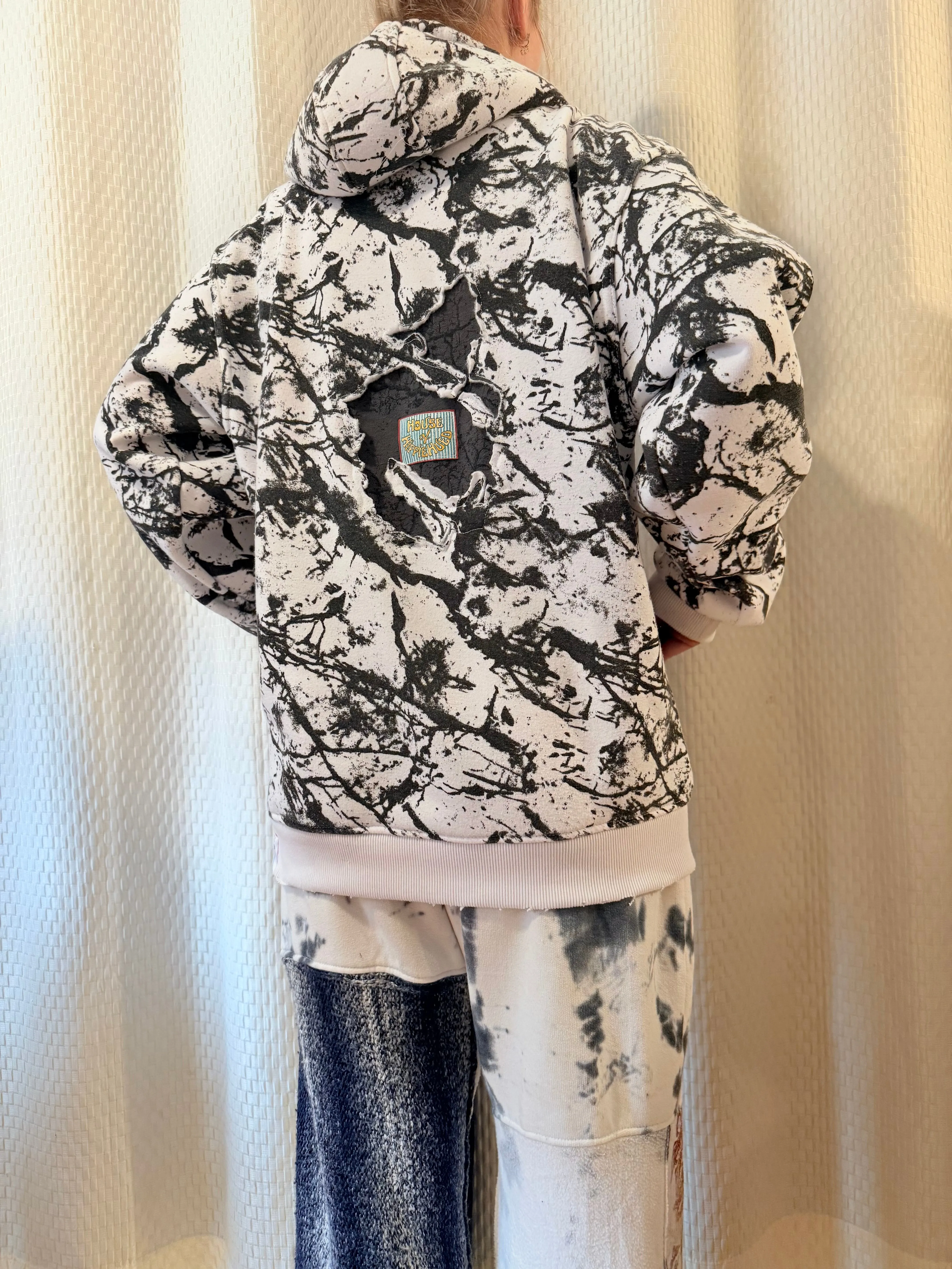 Reclaimed Cracking Stained Glass Hoodie