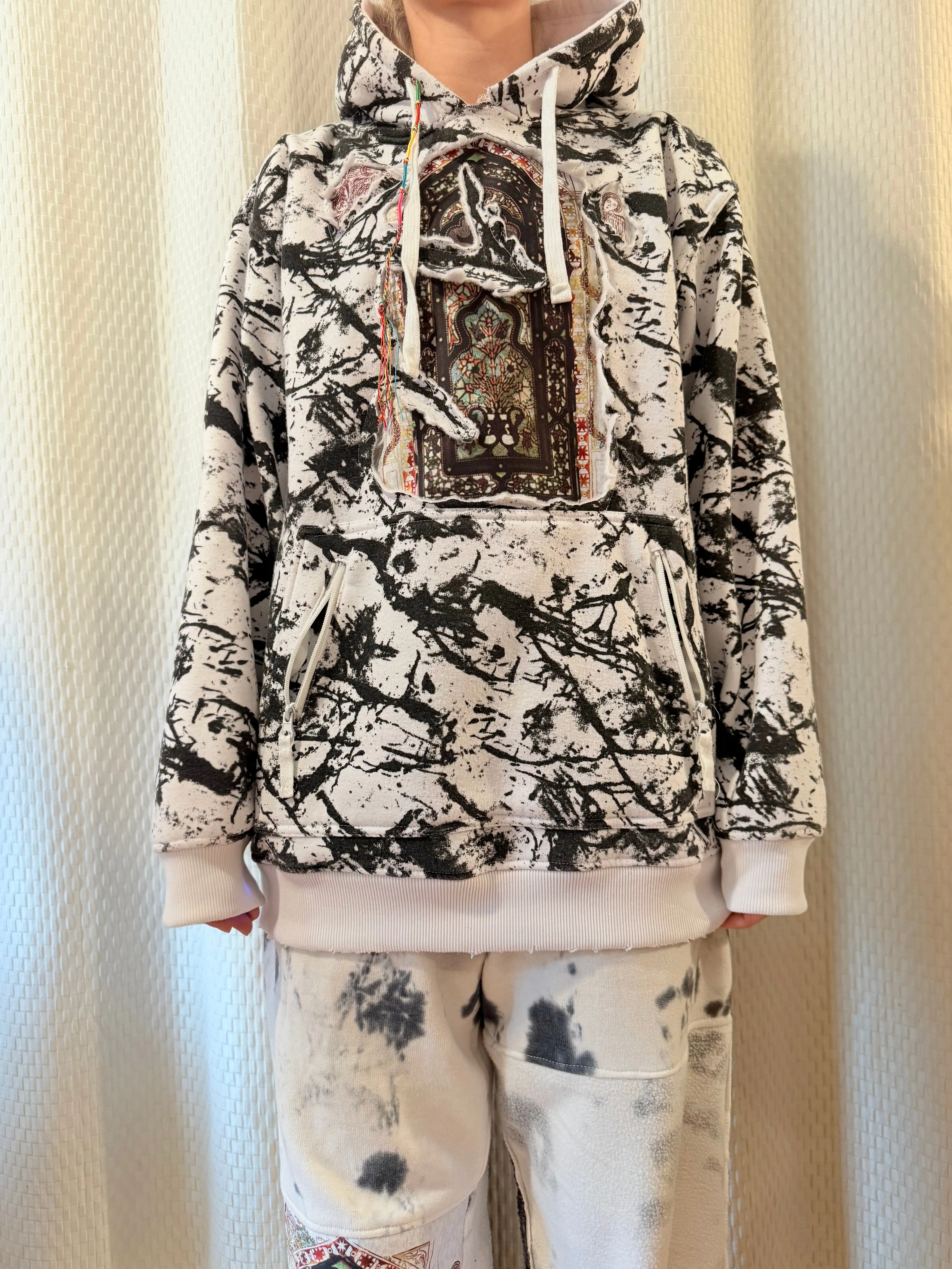 Reclaimed Cracking Stained Glass Hoodie