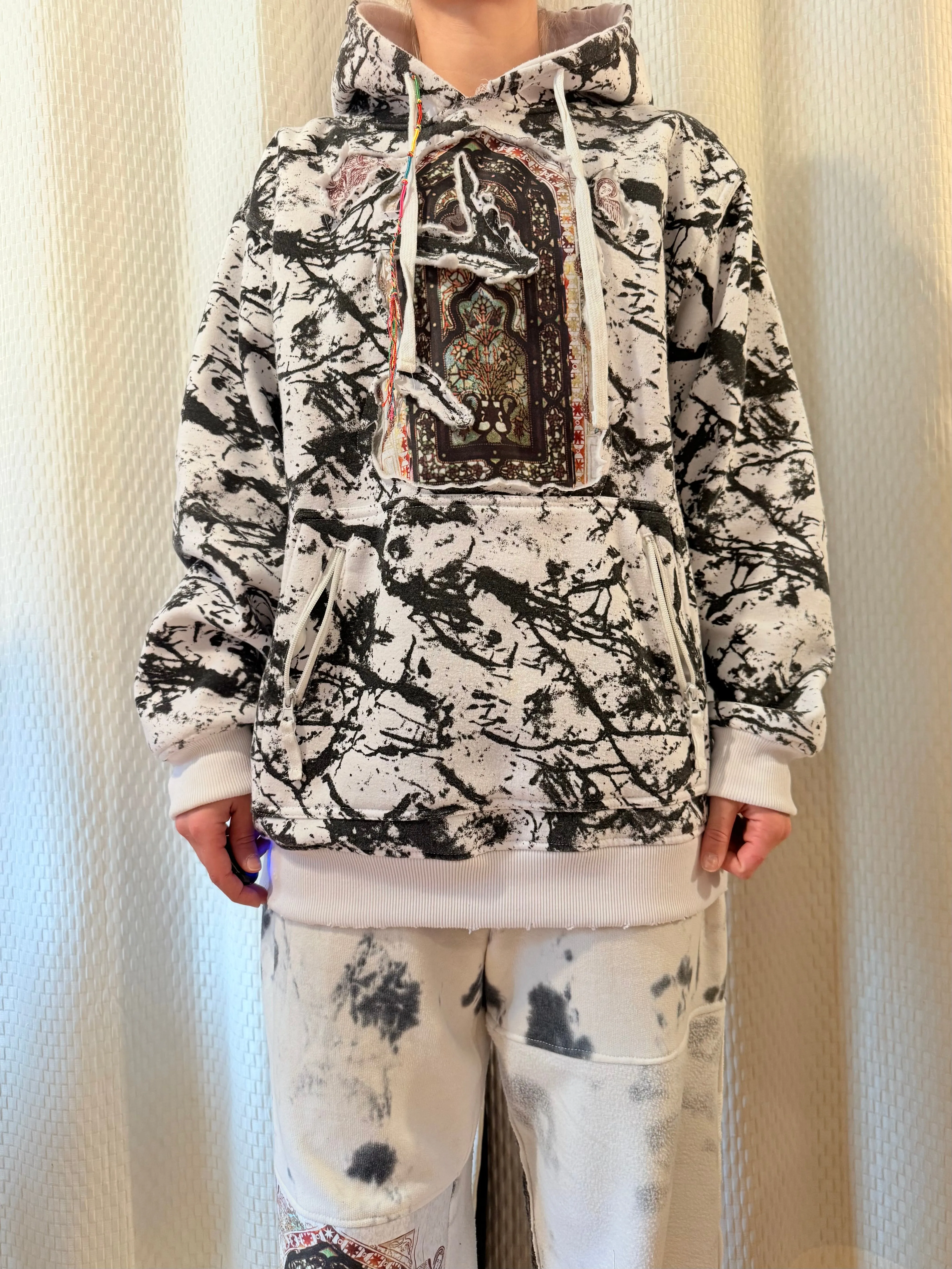 Reclaimed Cracking Stained Glass Hoodie