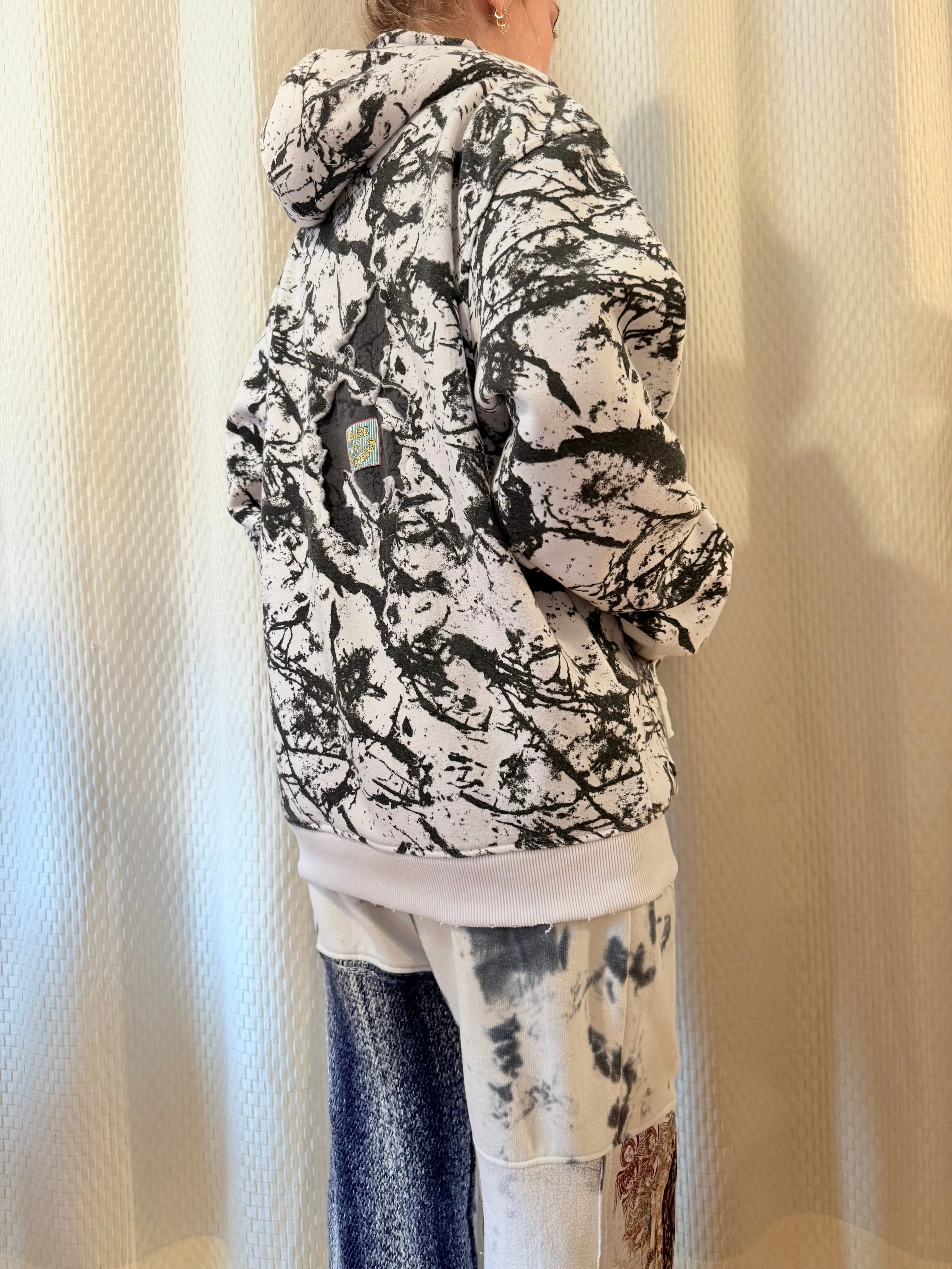 Reclaimed Cracking Stained Glass Hoodie
