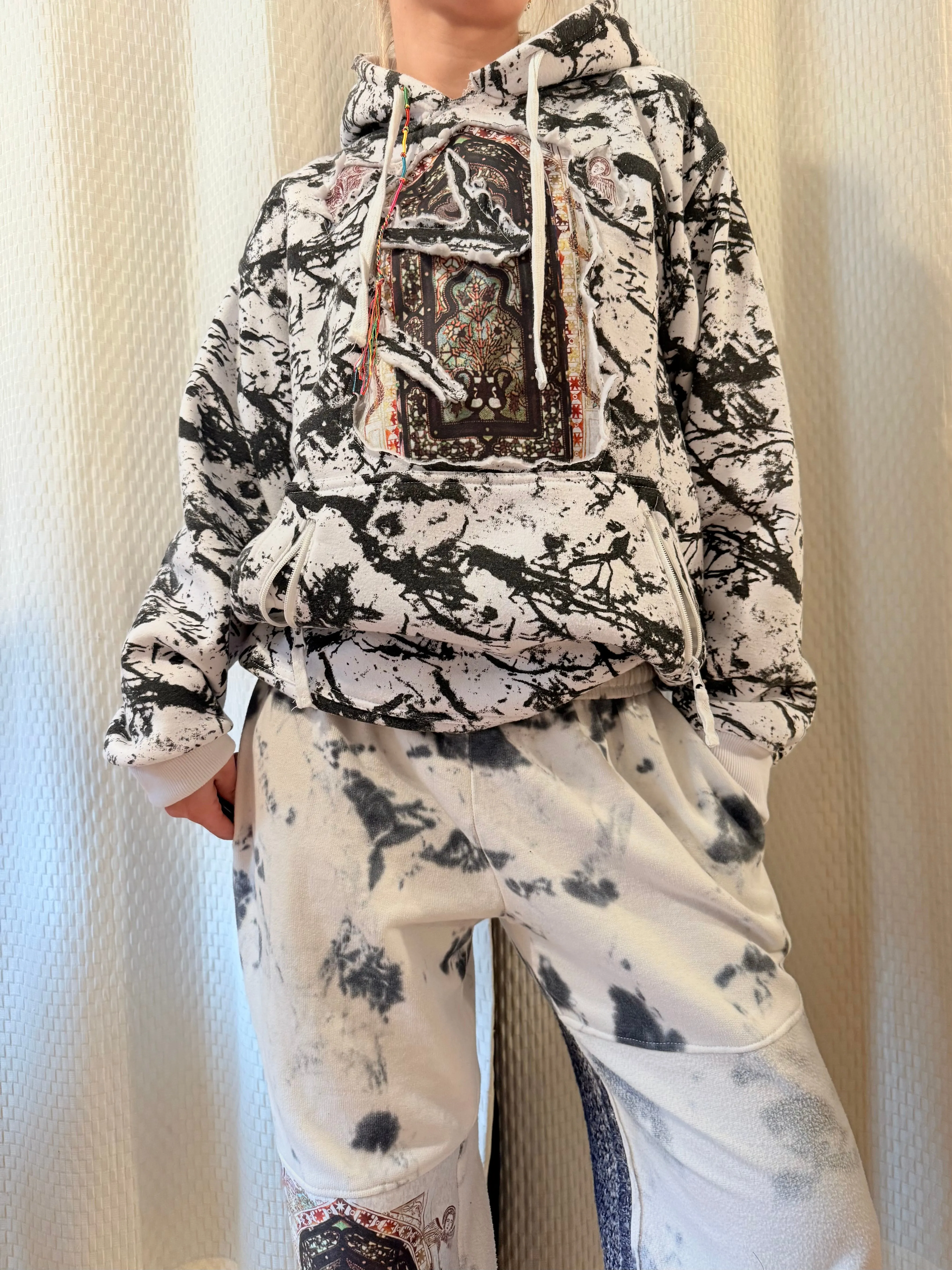 Reclaimed Cracking Stained Glass Hoodie