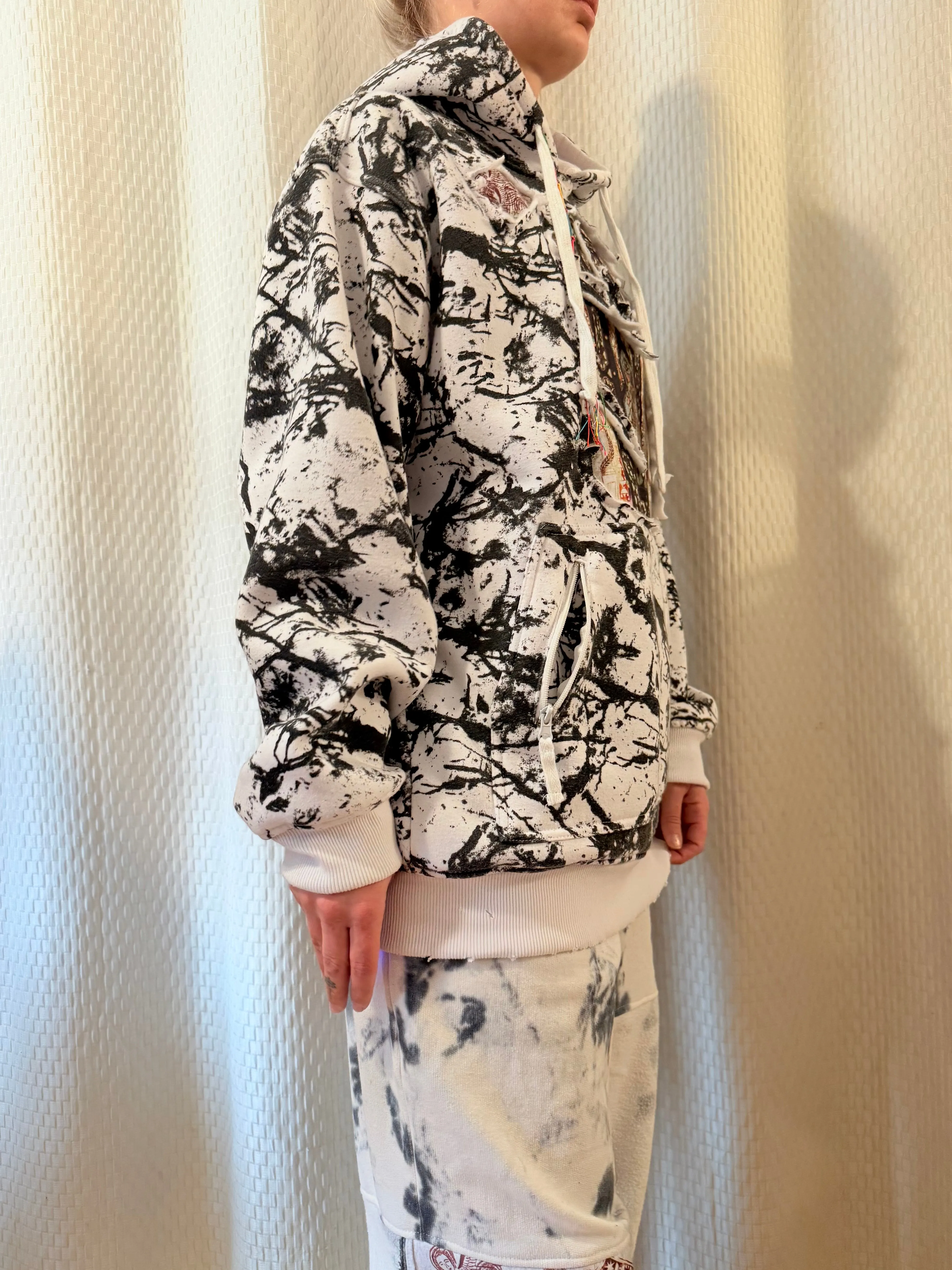 Reclaimed Cracking Stained Glass Hoodie