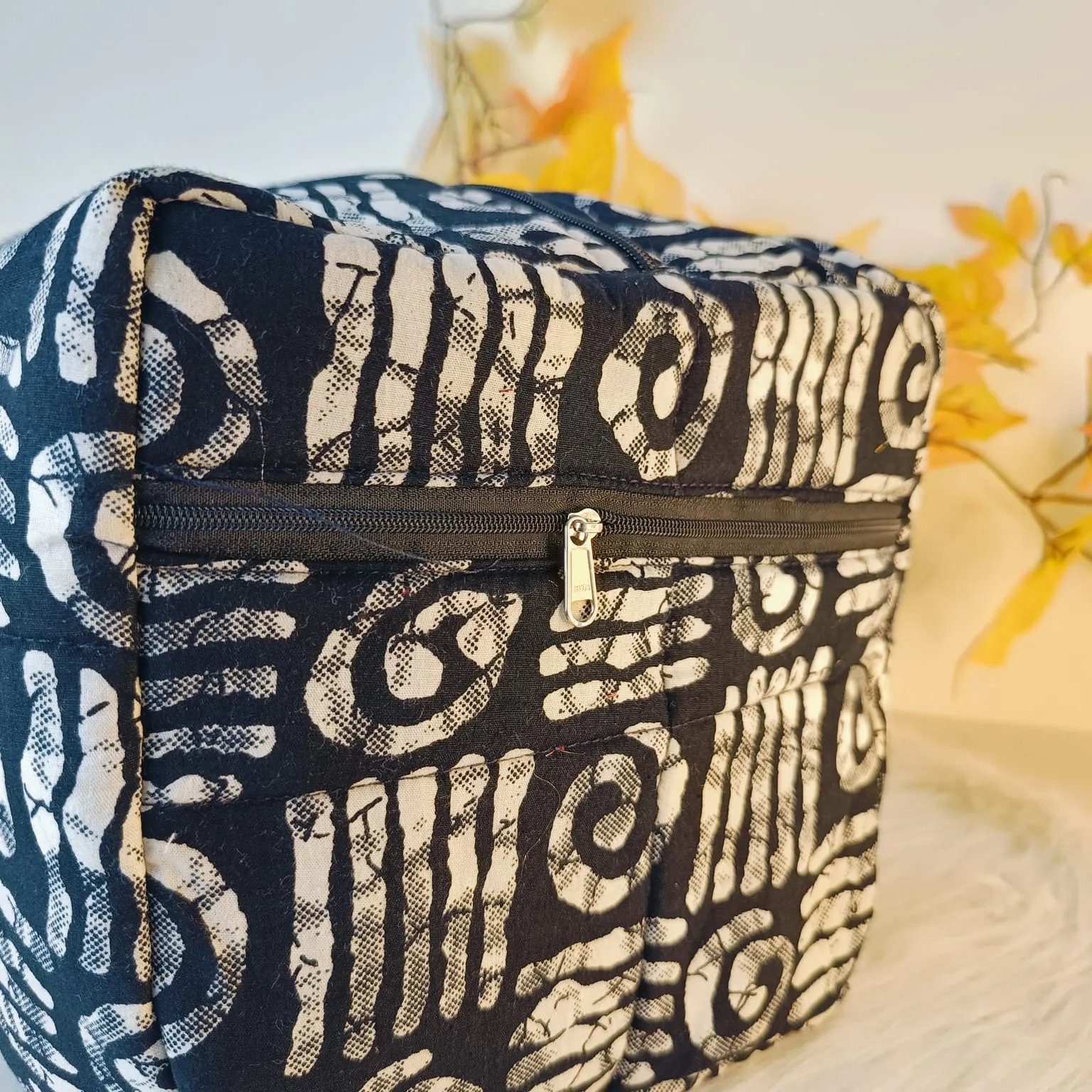 Rectangle Travel Bag Rust Jaipur Print