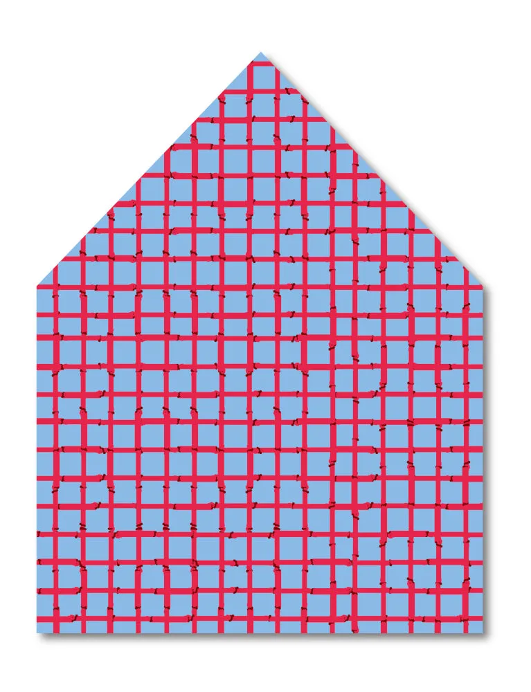 Red Blue Bamboo Envelope Liner