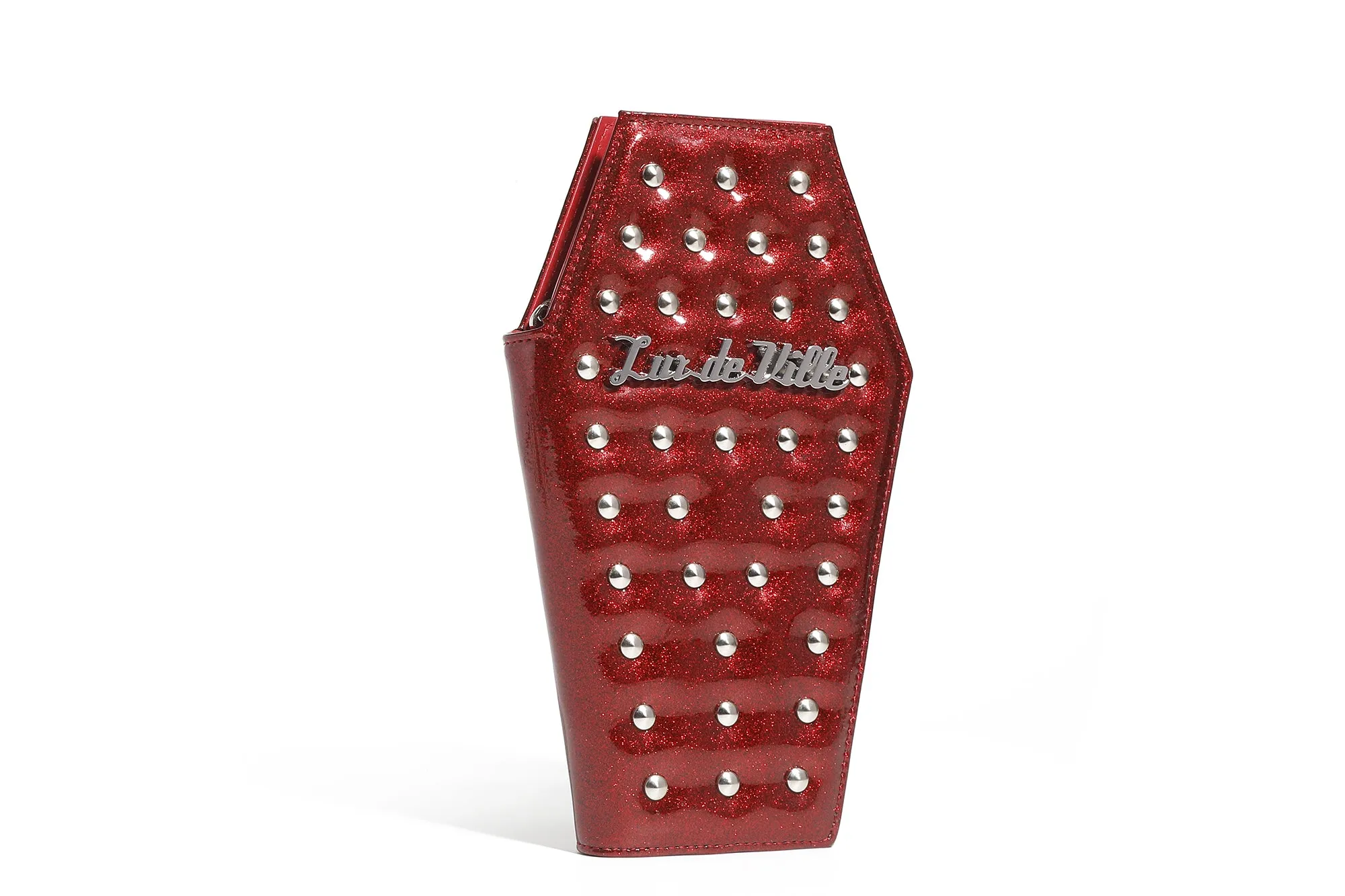 Red Rum Sparkle Studded Coffin Wallet