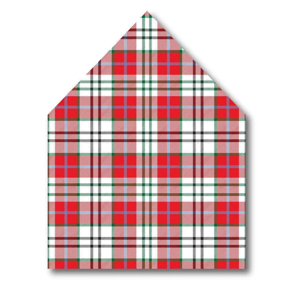 Red Tartan Envelope Liner