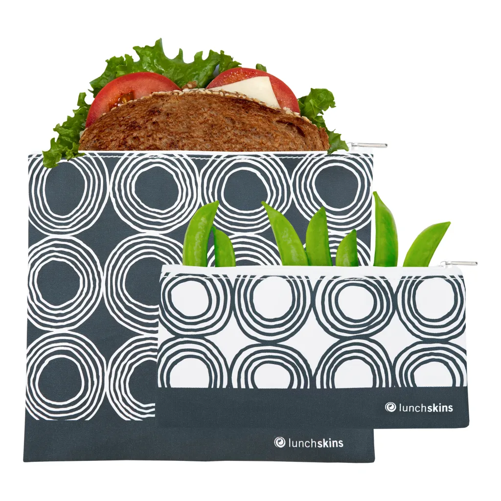 Reusable Bag Set, Zip Circles