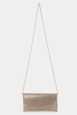 Rhinestone Pave Envelope Clutch Bag