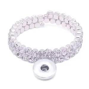 Rhinestone Wrap Snap Bracelet