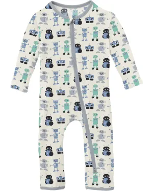 Robots Coverall with Two Way Zipper