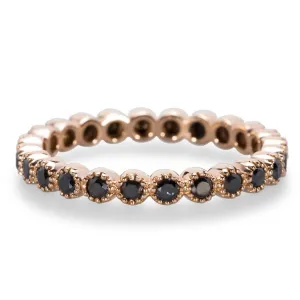 Rose Gold Black Diamond Band