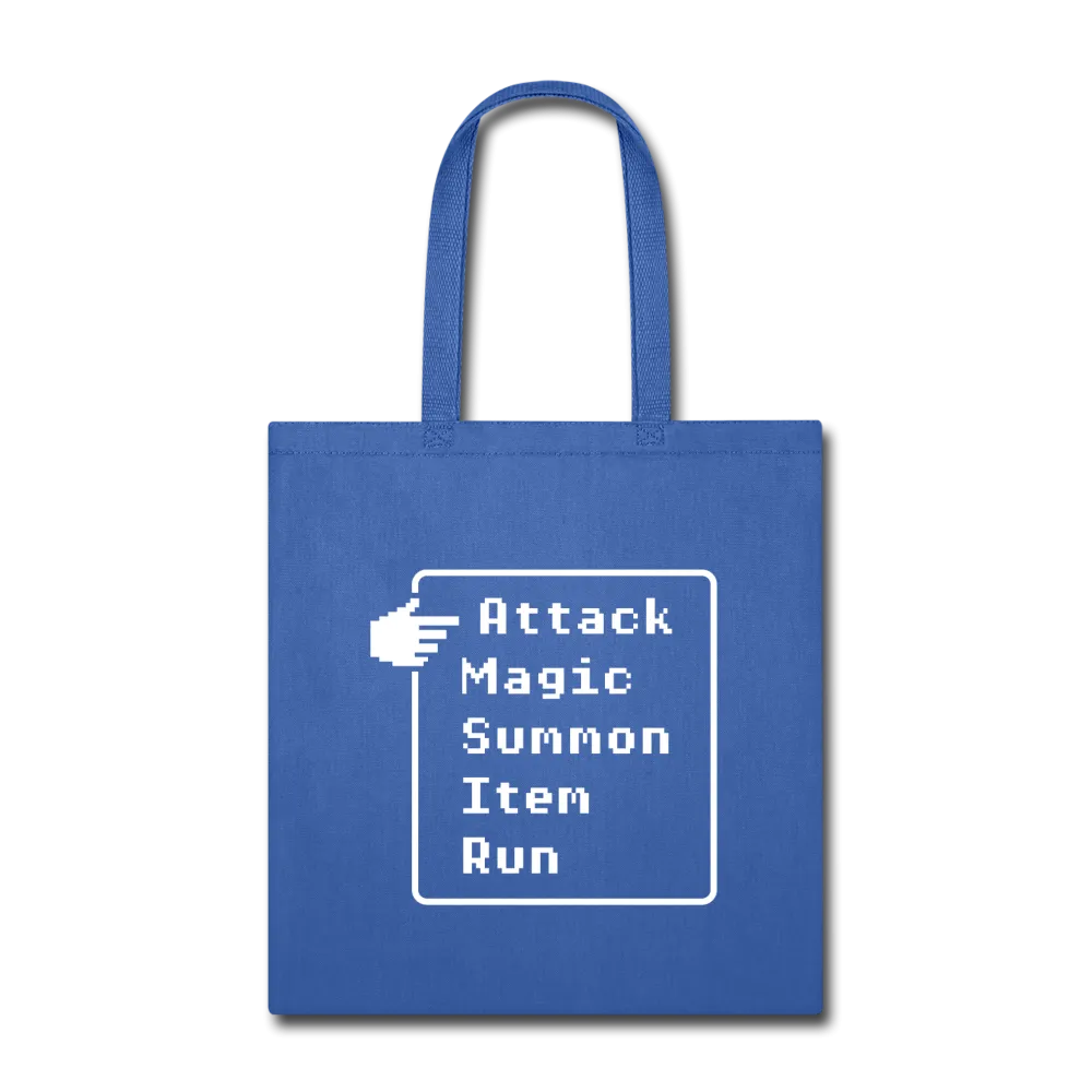 RPG Game Menu Gaming Tote Bag