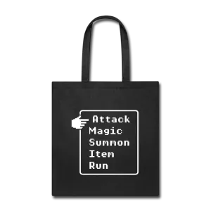 RPG Game Menu Gaming Tote Bag