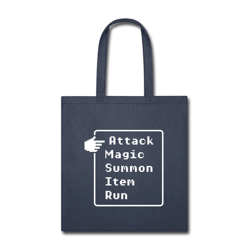RPG Game Menu Gaming Tote Bag