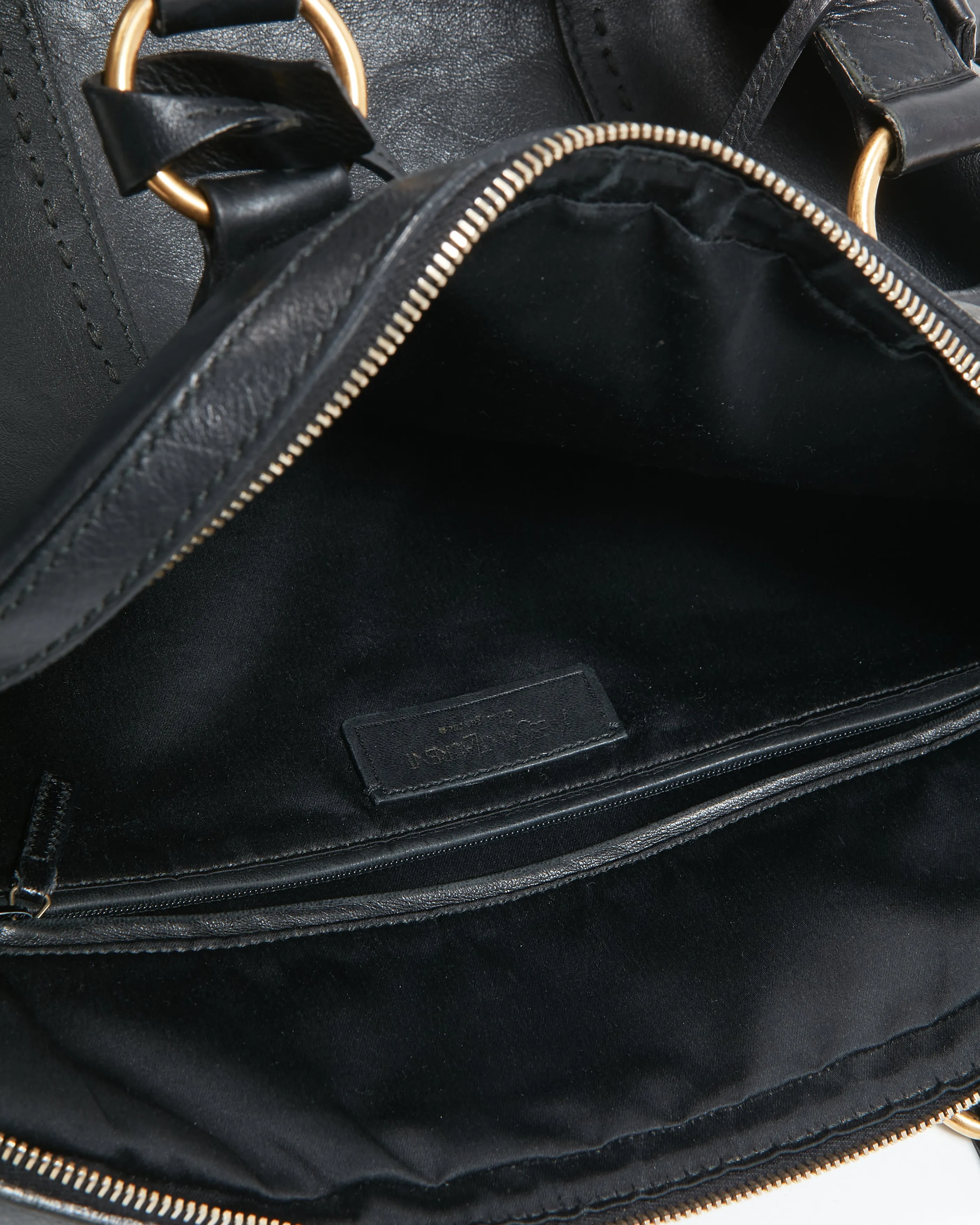 Saint Laurent Black Leather Large YSL Muse Bag