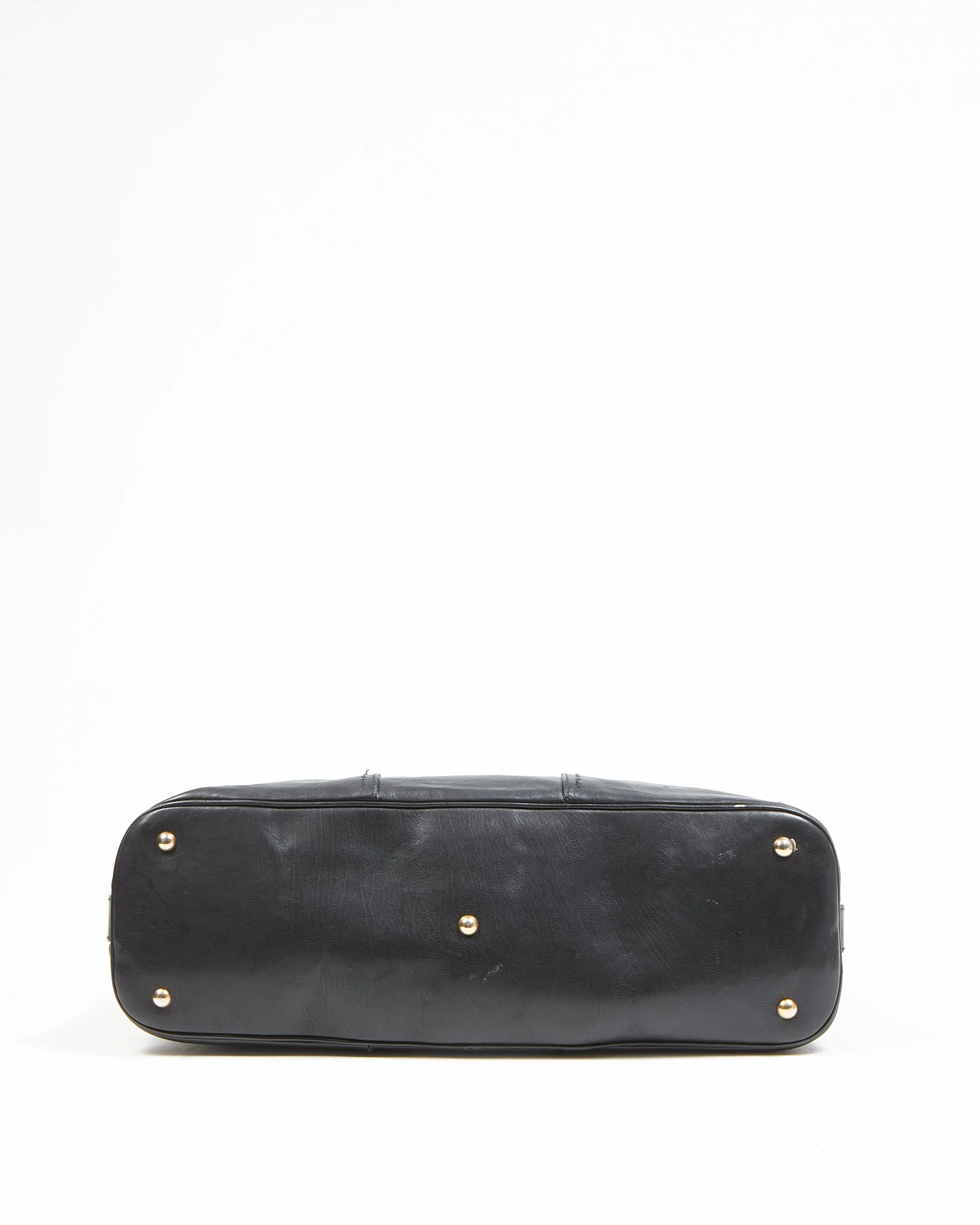 Saint Laurent Black Leather Large YSL Muse Bag