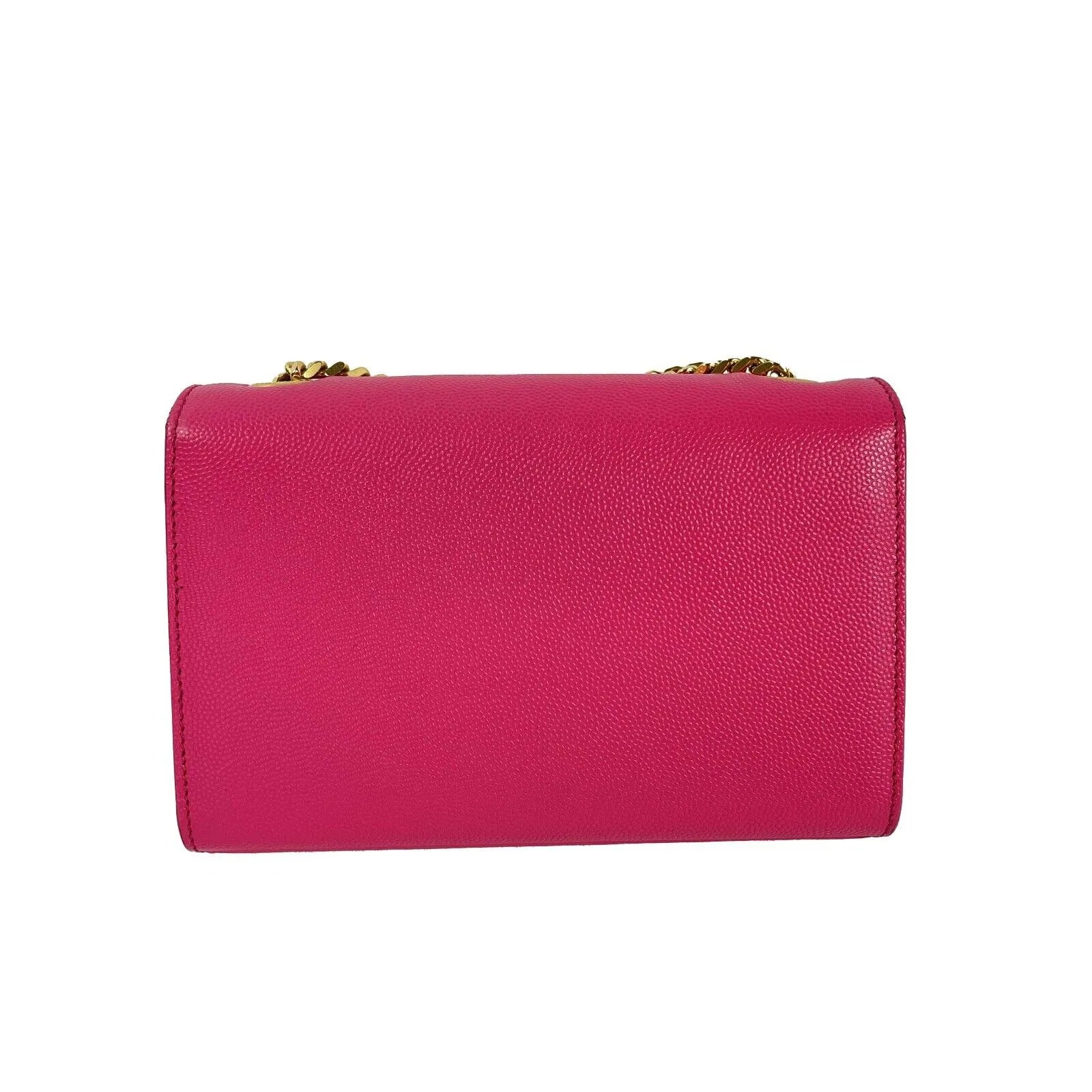 Saint Laurent Kate Small Chain Bag in Grain de Poudre Embossed Leather Pink Bag