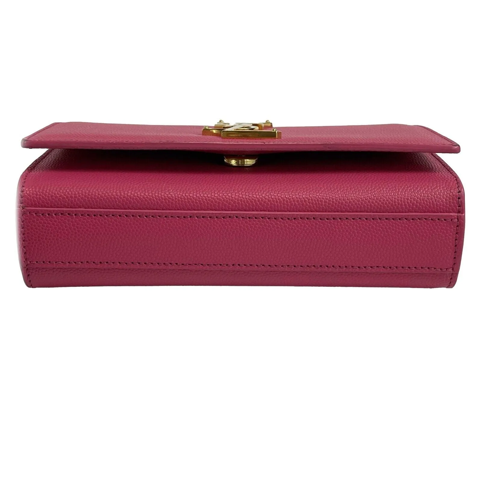 Saint Laurent Kate Small Chain Bag in Grain de Poudre Embossed Leather Pink Bag