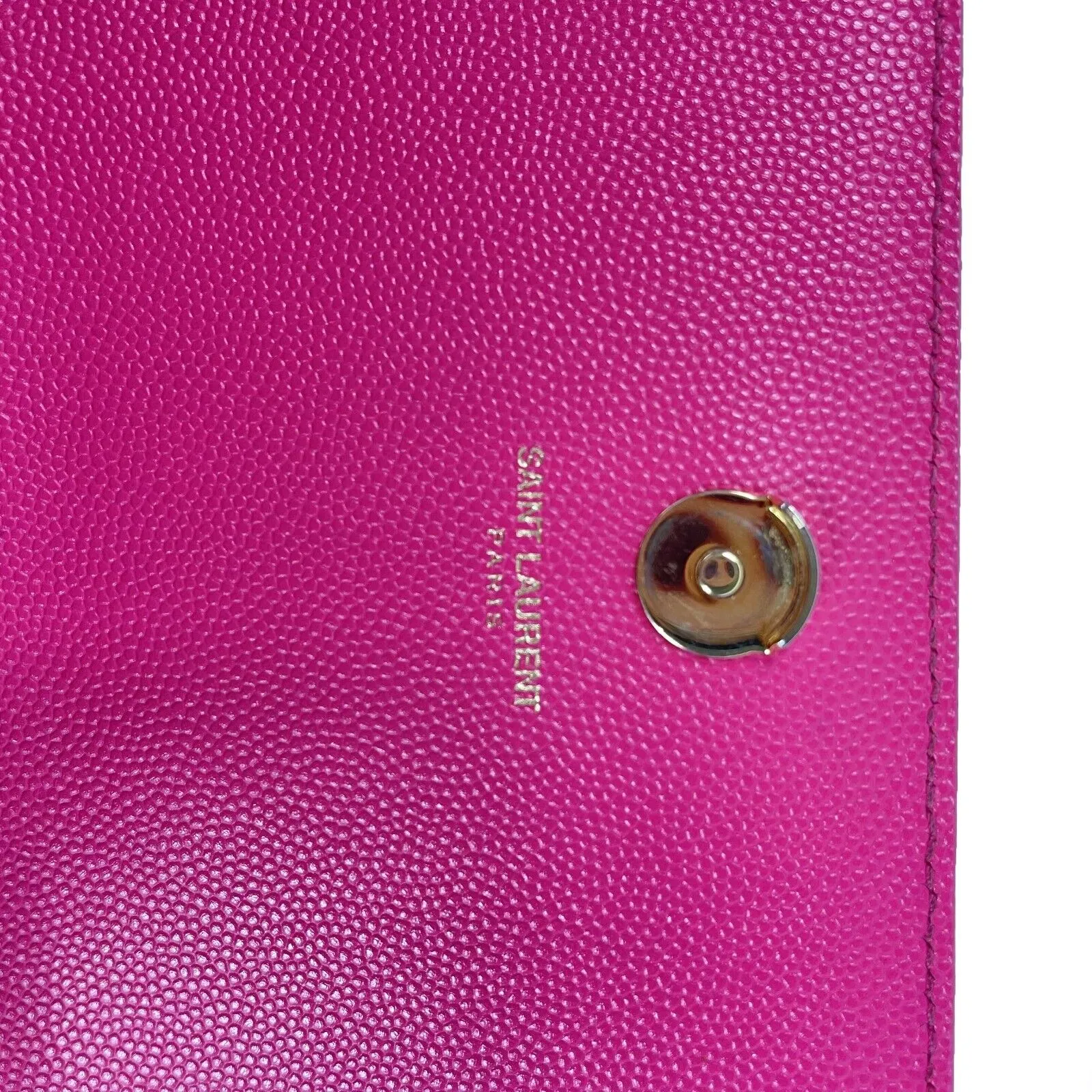 Saint Laurent Kate Small Chain Bag in Grain de Poudre Embossed Leather Pink Bag