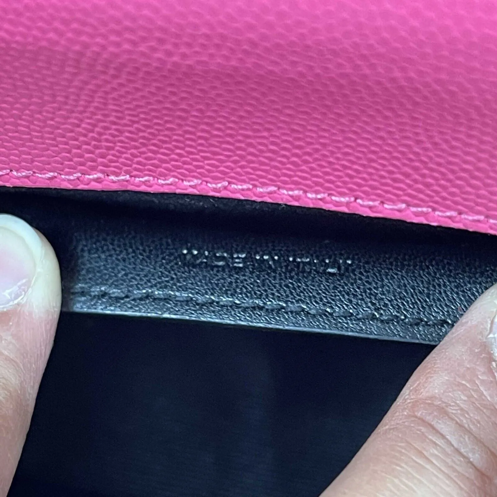 Saint Laurent Kate Small Chain Bag in Grain de Poudre Embossed Leather Pink Bag