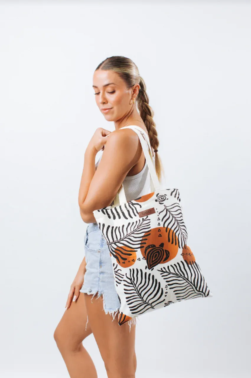 Sand Cloud Everyday Tote - Retro Turtles