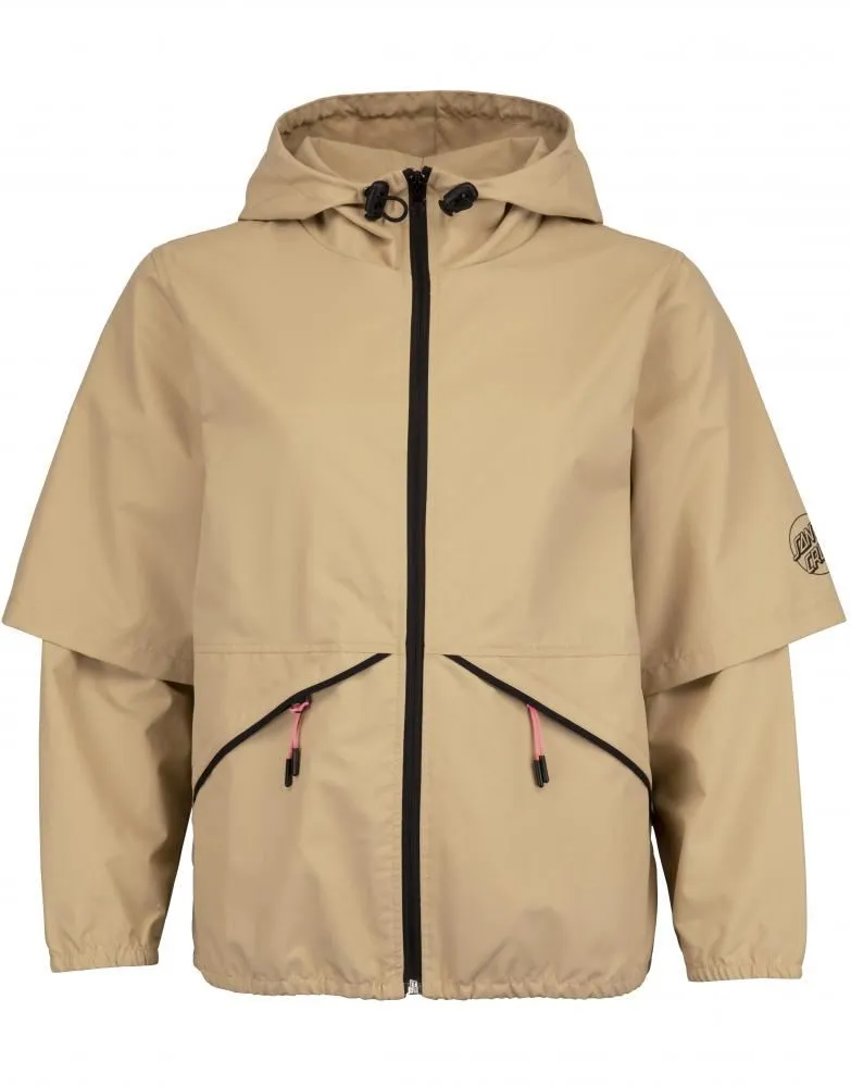 Santa Cruz Womens Jacket Hike Rain Jacket - Beige