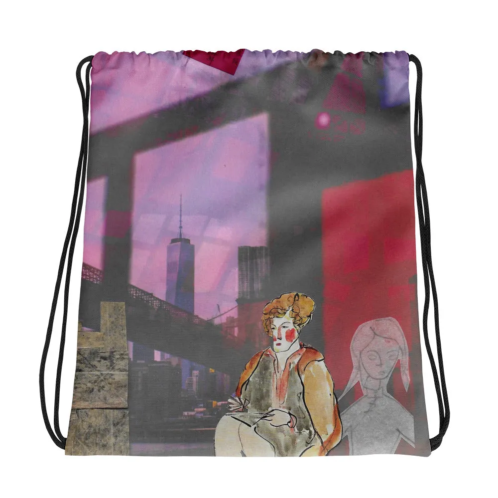 Sanyu and the Skyscraper - Drawstring bag