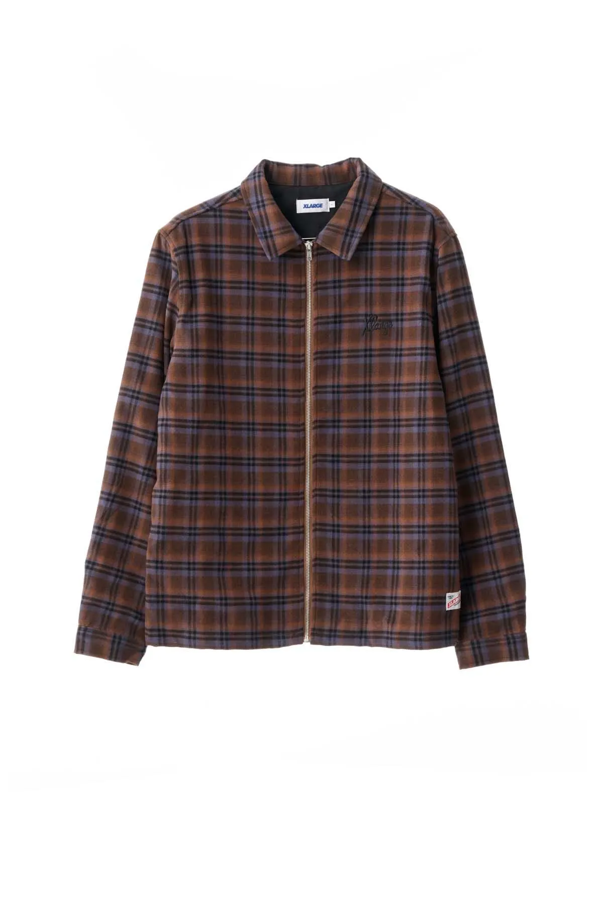 SCRIPT ZIP SHIRT - RUST