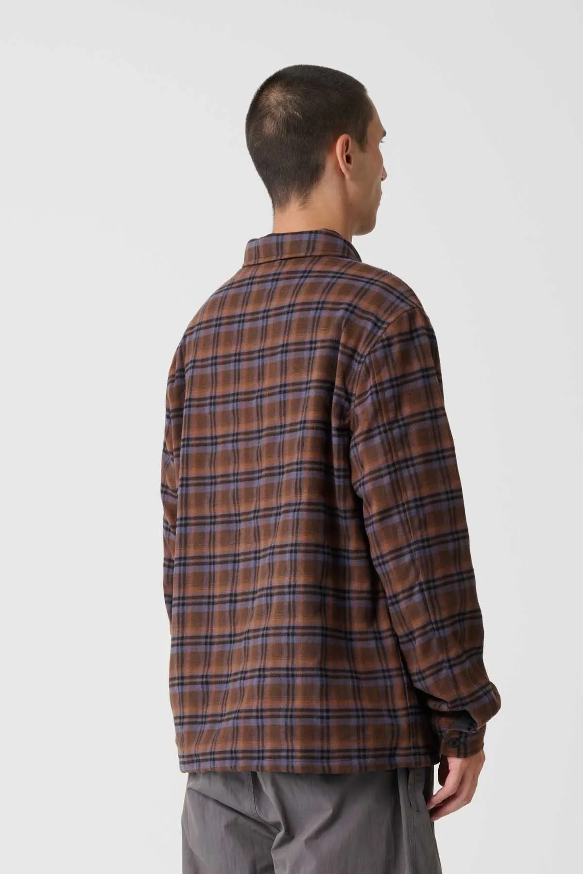 SCRIPT ZIP SHIRT - RUST