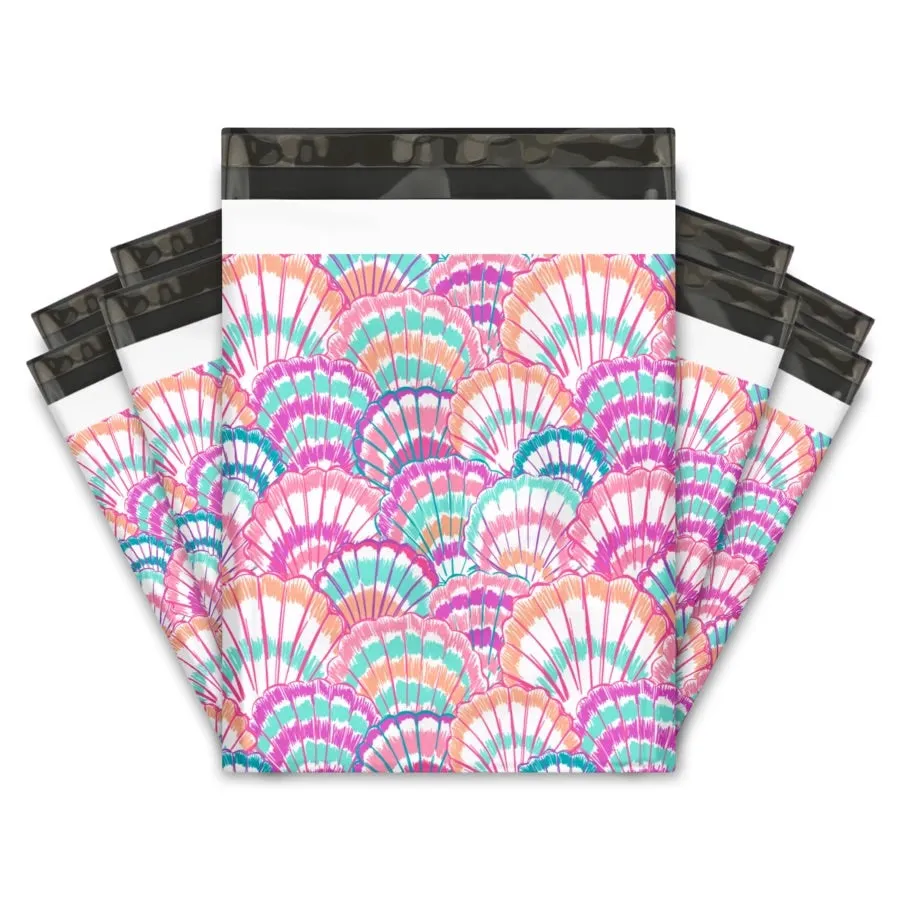 Seashells 10x13 premium poly mailer - set of 10