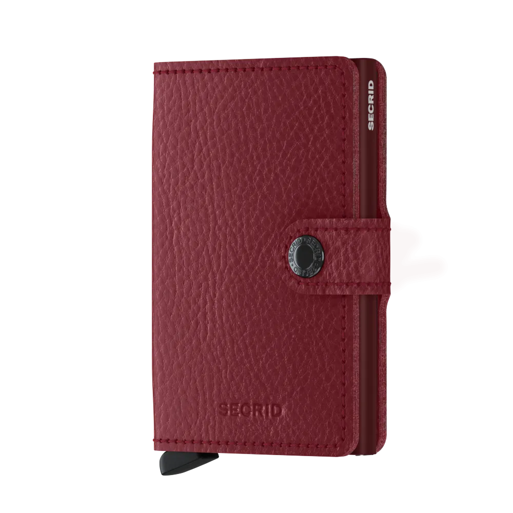 SECRID Miniwallet Leather - Veg Tanned Rosso-Bordeaux