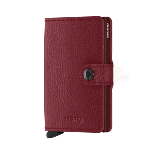 SECRID Miniwallet Leather - Veg Tanned Rosso-Bordeaux