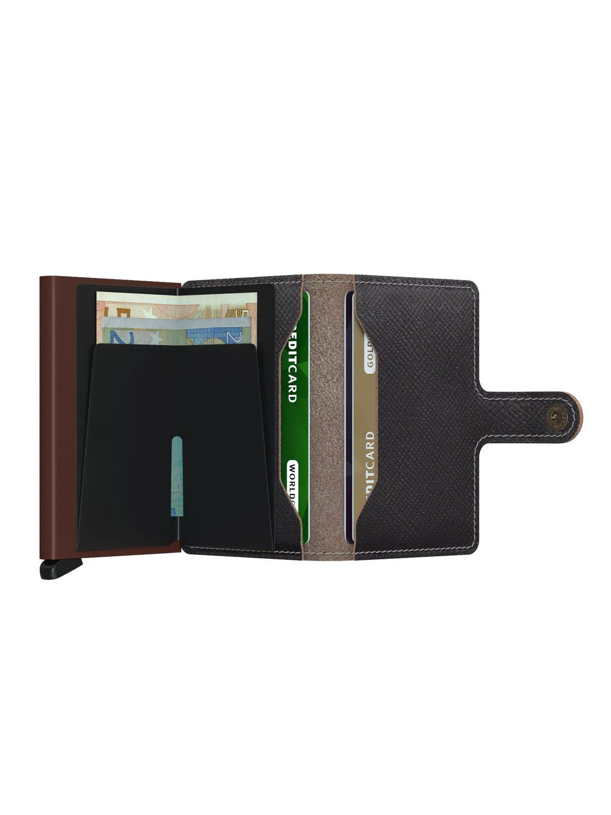 Secrid Miniwallet Saffiano Brown