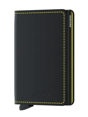 Secrid Slimwallet Matte Black Yellow