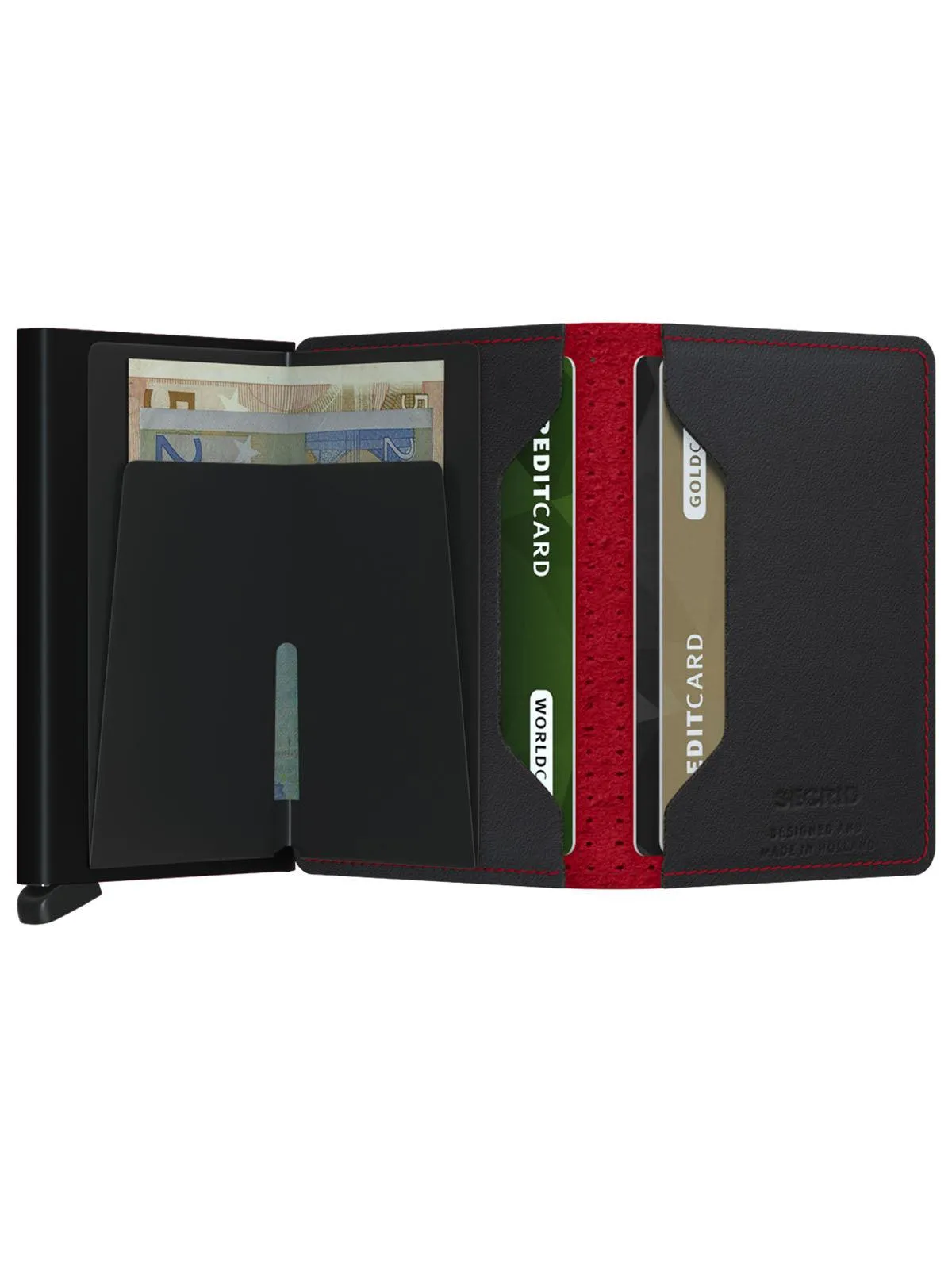 Secrid Slimwallet Perforated Black Red