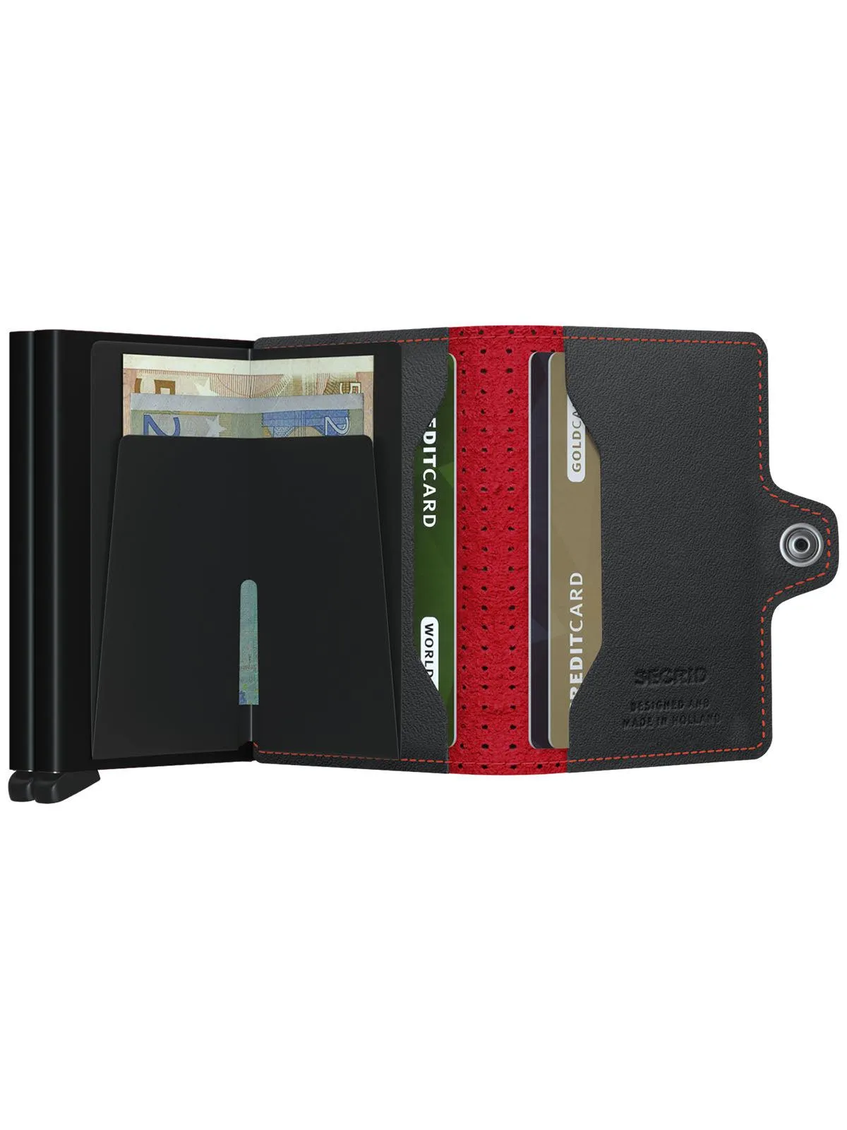 Secrid Twinwallet Perforated Black Red