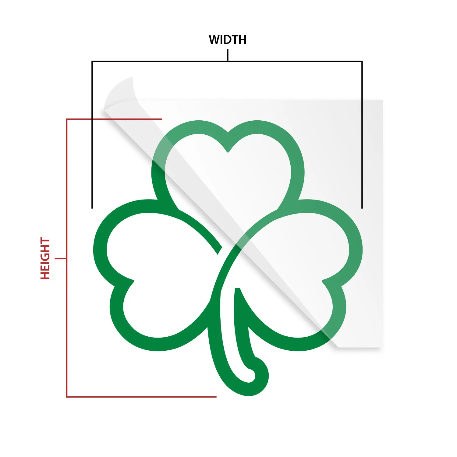 Shamrock Outlined Heat Transfer