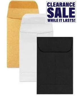 Shatter Coin Envelope 500 Count (Available in Black, White, & Manilla)