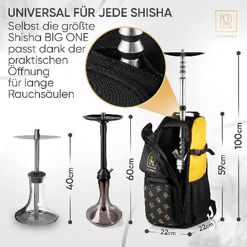 Shisha Rucksack mit 13 Fächern