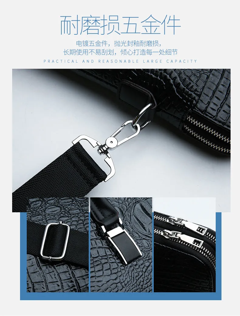 Shoulder Side Bag for Men Briefcase Men Laptop Bag Handbags for Men Portafolio Crossbody Bags Leather Briefcase винтажная сумка