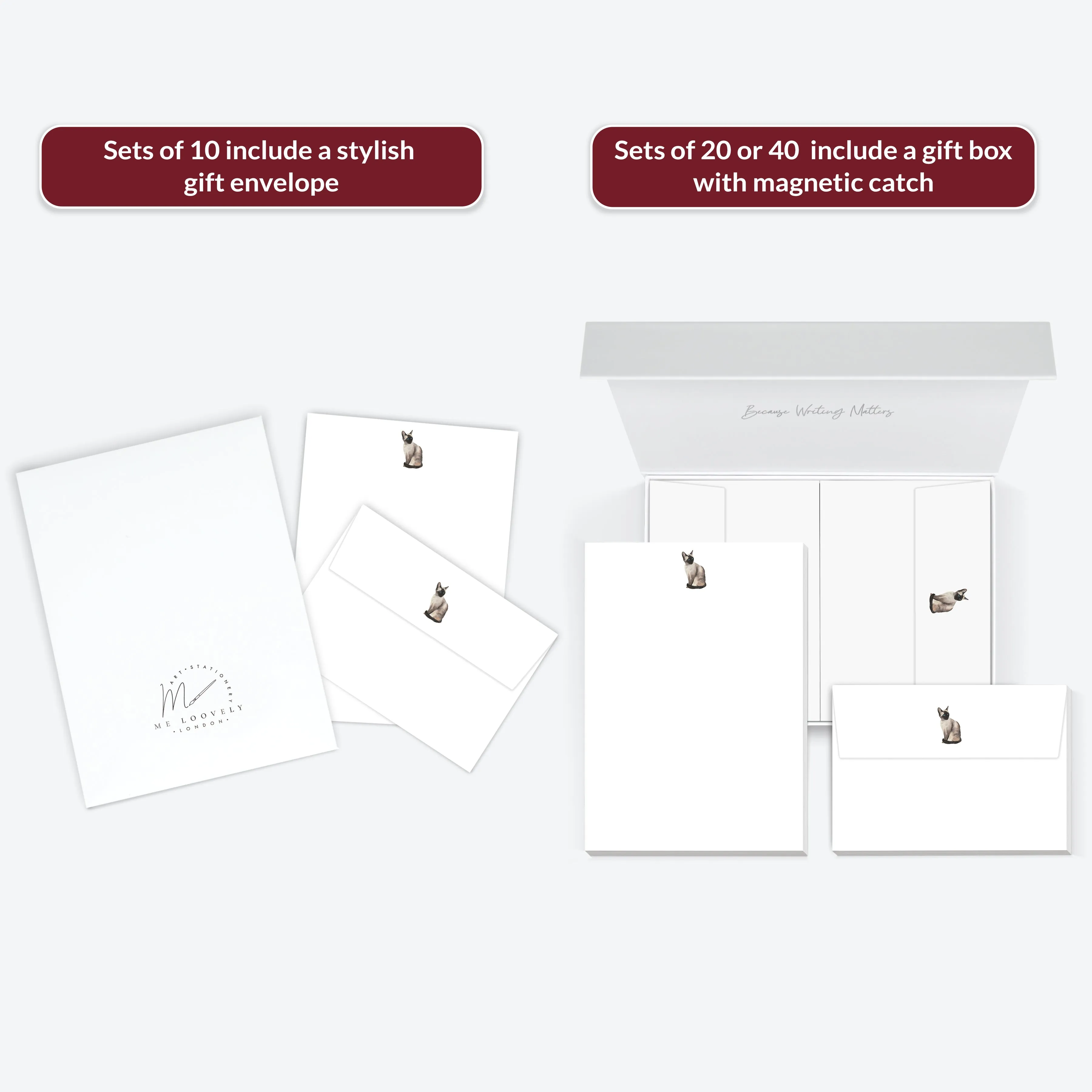 Siamese Cat Letter Writing Set