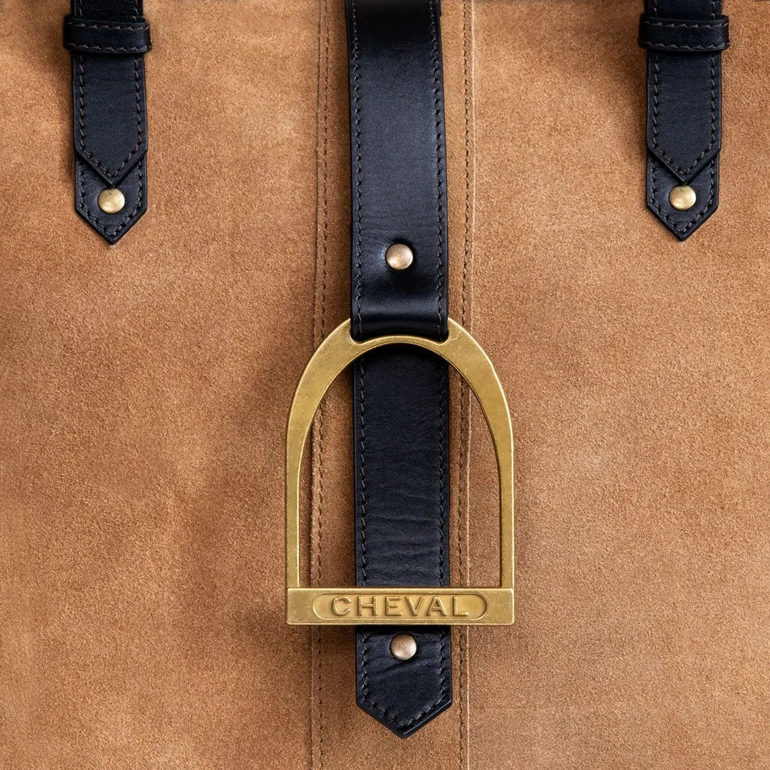 Signature - Equestrian Stirrup Tote Bag Italian Suede/Leather