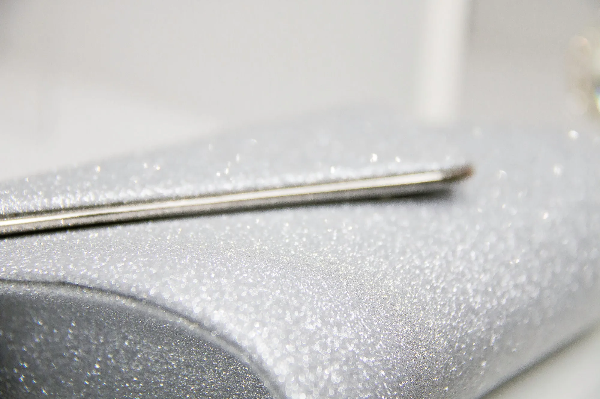 Silver Sparkle Envelope Clutch