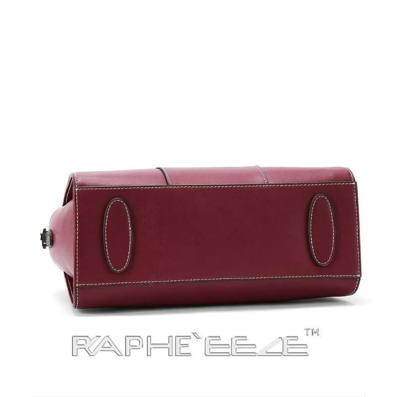 Small Elegant & Stylish Tote Handbag for Woman - Wine Red
