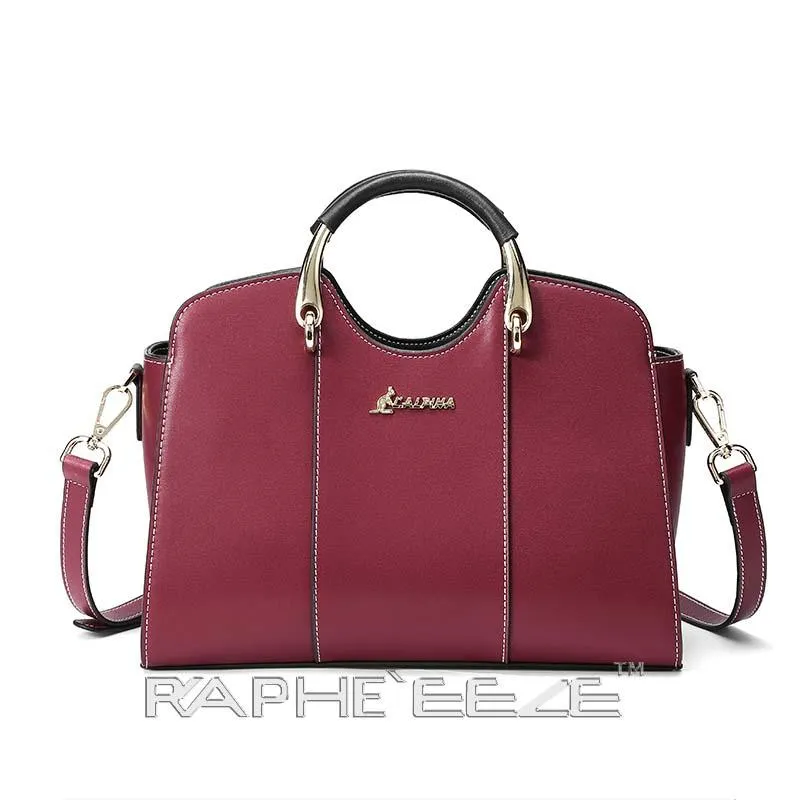 Small Elegant & Stylish Tote Handbag for Woman - Wine Red